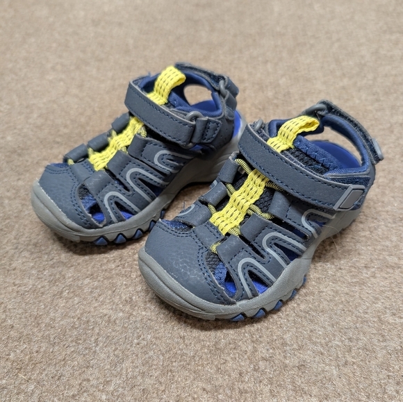 Cat & Jack Boys Blue Gray Afton Hiking Sandals Size 5 Baby - Picture 3 of 7